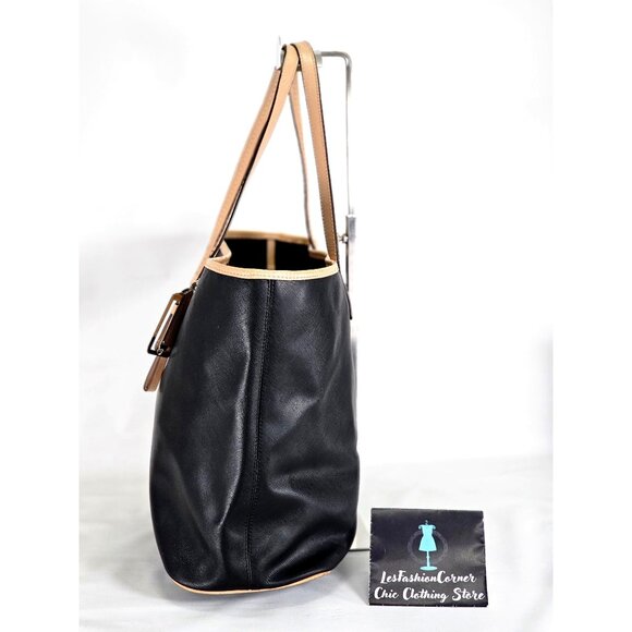 Coach Women's Black Saffiano Leather City Metro Park Tote Bag Sz L 2175 - Picture 7 of 15